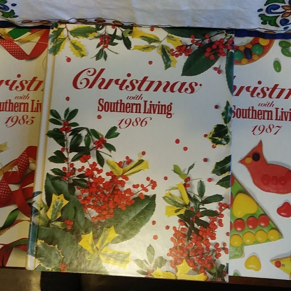 Vintage "Christmas with Southern Living" Books - 1982-1985-1986-1987